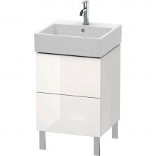 Duravit LC677408585 - L-Cube Two Drawer Floorstanding Vanity Unit White