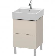 Duravit LC677409191 - L-Cube Two Drawer Floorstanding Vanity Unit Taupe