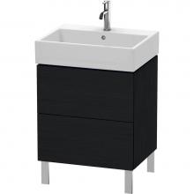 Duravit LC677501616 - L-Cube Two Drawer Floorstanding Vanity Unit Oak Black