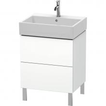 Duravit LC677501818 - L-Cube Two Drawer Floorstanding Vanity Unit White