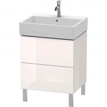 Duravit LC677502222 - L-Cube Two Drawer Floorstanding Vanity Unit White