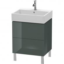 Duravit LC677503838 - Duravit L-Cube Two Drawer Floorstanding Vanity Unit Dolomite Gray