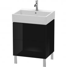 Duravit LC677504040 - L-Cube Two Drawer Floorstanding Vanity Unit Black