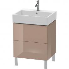 Duravit LC677508686 - Duravit L-Cube Two Drawer Floorstanding Vanity Unit Cappuccino