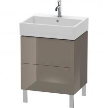 Duravit LC677508989 - Duravit L-Cube Two Drawer Floorstanding Vanity Unit Flannel Gray