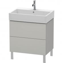 Duravit LC677600707 - L-Cube Two Drawer Floorstanding Vanity Unit Concrete Gray