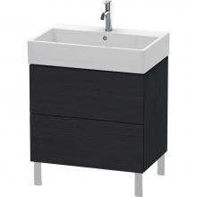 Duravit LC677601616 - L-Cube Two Drawer Floorstanding Vanity Unit Oak Black