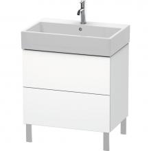 Duravit LC677601818 - L-Cube Two Drawer Floorstanding Vanity Unit White