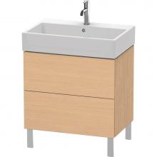 Duravit LC677603030 - L-Cube Two Drawer Floorstanding Vanity Unit Natural Oak