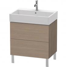 Duravit LC677603535 - L-Cube Two Drawer Floorstanding Vanity Unit Oak Terra