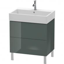 Duravit LC677603838 - Duravit L-Cube Two Drawer Floorstanding Vanity Unit Dolomite Gray