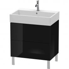 Duravit LC677604040 - L-Cube Two Drawer Floorstanding Vanity Unit Black