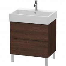 Duravit LC677605353 - Duravit L-Cube Two Drawer Floorstanding Vanity Unit Chestnut Dark