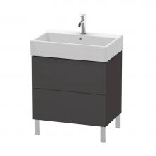 Duravit LC677608080 - L-Cube Two Drawer Floorstanding Vanity Unit Graphite