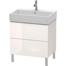 Duravit LC677608585 - L-Cube Two Drawer Floorstanding Vanity Unit White