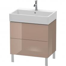 Duravit LC677608686 - Duravit L-Cube Two Drawer Floorstanding Vanity Unit Cappuccino