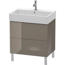 Duravit LC677608989 - Duravit L-Cube Two Drawer Floorstanding Vanity Unit Flannel Gray