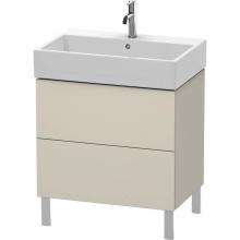 Duravit LC677609191 - L-Cube Two Drawer Floorstanding Vanity Unit Taupe