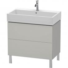 Duravit LC677700707 - L-Cube Two Drawer Floorstanding Vanity Unit Concrete Gray