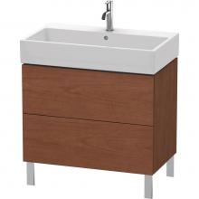 Duravit LC677701313 - L-Cube Two Drawer Floorstanding Vanity Unit American Walnut