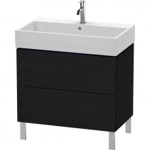 Duravit LC677701616 - L-Cube Two Drawer Floorstanding Vanity Unit Oak Black