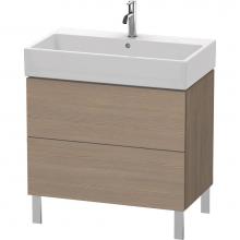 Duravit LC677703535 - L-Cube Two Drawer Floorstanding Vanity Unit Oak Terra