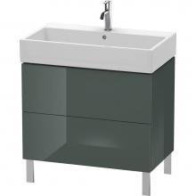 Duravit LC677703838 - Duravit L-Cube Two Drawer Floorstanding Vanity Unit Dolomite Gray