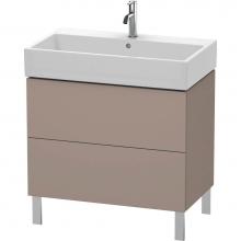 Duravit LC677704343 - L-Cube Two Drawer Floorstanding Vanity Unit Basalt