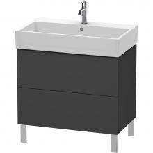 Duravit LC677704949 - L-Cube Two Drawer Floorstanding Vanity Unit Graphite