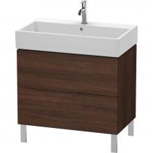 Duravit LC677705353 - Duravit L-Cube Two Drawer Floorstanding Vanity Unit Chestnut Dark