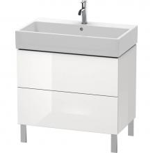 Duravit LC677708585 - L-Cube Two Drawer Floorstanding Vanity Unit White