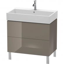 Duravit LC677708989 - Duravit L-Cube Two Drawer Floorstanding Vanity Unit Flannel Gray