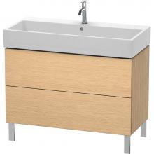 Duravit LC677801212 - Duravit L-Cube Two Drawer Floorstanding Vanity Unit Brushed Oak