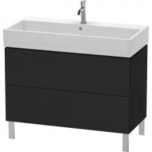 Duravit LC677801616 - L-Cube Two Drawer Floorstanding Vanity Unit Oak Black