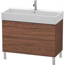 Duravit LC677802121 - L-Cube Two Drawer Floorstanding Vanity Unit Walnut Dark