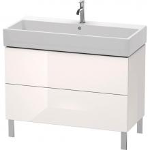 Duravit LC677802222 - L-Cube Two Drawer Floorstanding Vanity Unit White