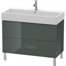 Duravit LC677803838 - Duravit L-Cube Two Drawer Floorstanding Vanity Unit Dolomite Gray