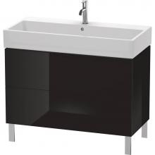 Duravit LC677804040 - L-Cube Two Drawer Floorstanding Vanity Unit Black