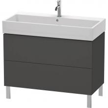 Duravit LC677804949 - L-Cube Two Drawer Floorstanding Vanity Unit Graphite