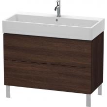 Duravit LC677805353 - Duravit L-Cube Two Drawer Floorstanding Vanity Unit Chestnut Dark