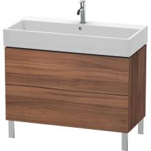 Duravit LC677807979 - L-Cube Two Drawer Floorstanding Vanity Unit Walnut