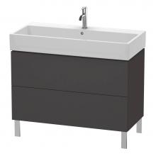 Duravit LC677808080 - L-Cube Two Drawer Floorstanding Vanity Unit Graphite