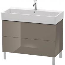 Duravit LC677808989 - Duravit L-Cube Two Drawer Floorstanding Vanity Unit Flannel Gray