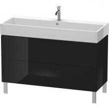 Duravit LC677904040 - L-Cube Two Drawer Floorstanding Vanity Unit Black