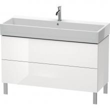 Duravit LC677908585 - L-Cube Two Drawer Floorstanding Vanity Unit White