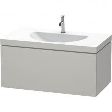 Duravit LC6901O0707 - Duravit L-Cube C-Bonded Wall-Mounted Vanity  Concrete Gray Matte