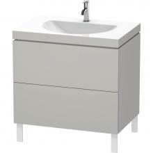 Duravit LC6910O0707 - Duravit L-Cube C-Bonded Floorstanding Vanity  Concrete Gray Matte