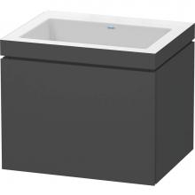 Duravit LC6916N4949 - L-Cube One Drawer C-Bonded Wall-Mount Vanity Kit Graphite