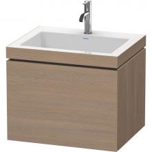 Duravit LC6916O3535 - L-Cube One Drawer C-Bonded Wall-Mount Vanity Kit Oak Terra