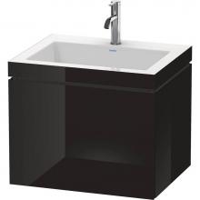 Duravit LC6916O4040 - L-Cube One Drawer C-Bonded Wall-Mount Vanity Kit Black